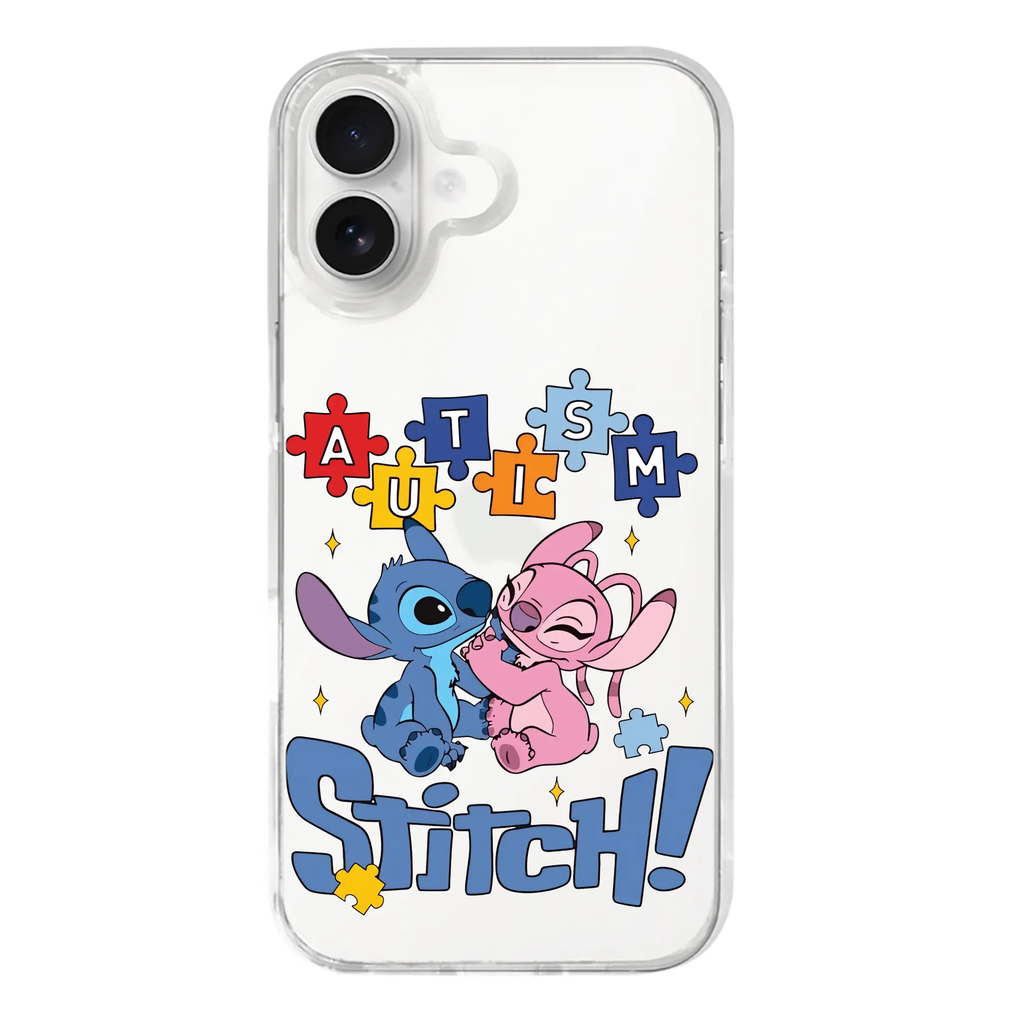 リロ＆スティッチ グッズ エンジェル - iPhone 17シリーズ 透明スマホケース – 薄型・耐衝撃・精密フィット保護カバー